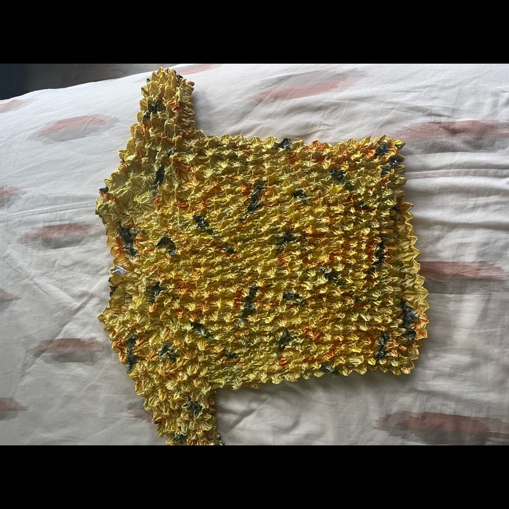 Vintage Scrunch Shirt- Yellow One Size Fits Most